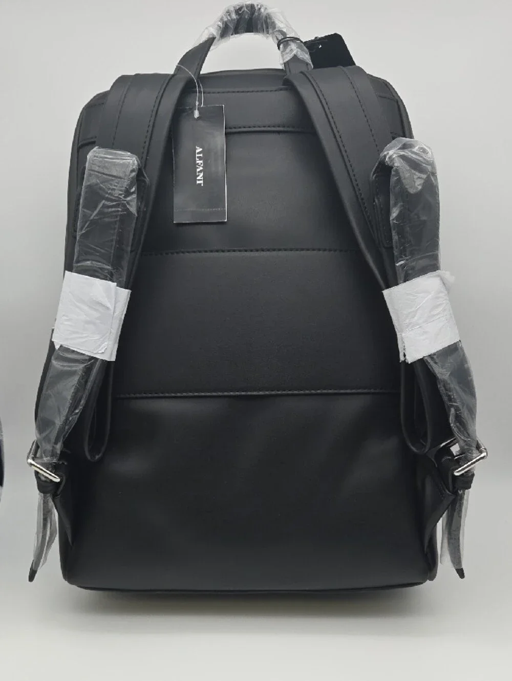 Alfani Black Men's Sleek Zip-Front Backpack